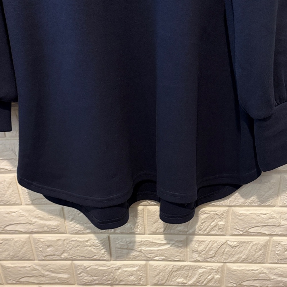 Pomander Place Navy Blue Top with White Accents - Picture 4 of 5